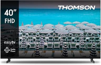 THOMSON TV 40 Pouces (101 cm) FHD Easy TV, Téléviseur LED (Non-Smart), Triple Tuner (DVB-T/T2/C/S/S2), Dolby Audio, Mode Hôtel, Lecteur Multimédia, Télécommande Rétroéclairée, 3X HDMI - 40FD2S13