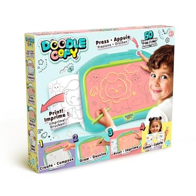 Canal Toys - Tablette Enfant Doodle Copy pour Imprimer Ses Dessins - Compose, Dessine, Imprime et Colorie - Cadeau Enfant 4 Ans + - Loisirs Créatif- 50 Modèles - Tablette Dessin - LIT 004