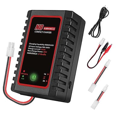 Chargeur Nimh pour Batterie Nimh/NiCD (2-8s),Chargeur Intelligent pour Drone de Bateau de Voiture Airsoft RC, avec connecteur Standard/Mini Tamiya