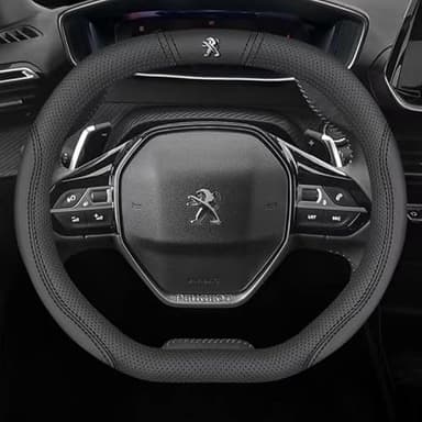 Woniyal Couvre Volant Voiture pour Peugeot Expert 3 (III) V I 2016-2025, Respirant Protection Volant Voiture, Protection et Décoration pour Intérieur Auto, Idéal pour Hommes et Femmes