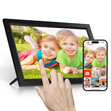 Frameo Cadre Photo numérique WiFi 15,6 Pouces, écran Tactile IPS 1366 * 768, partagez des Photos ou des vidéos Via l'application Frameo, pour la fête des mères