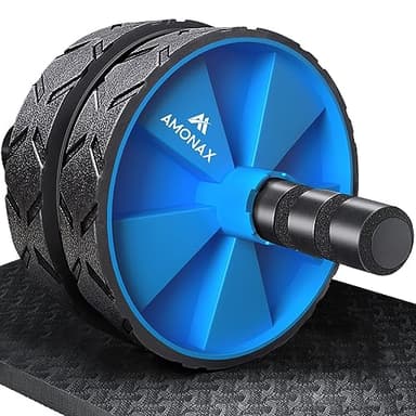 Amonax Roue Abdominale Convertible, Ab Roller Wheel, Roulette Abdominaux Exercice pour Abdominaux, Roue de Fitness pour Musculation Sport Maison Materiel pour Homme Femme (Bleu)