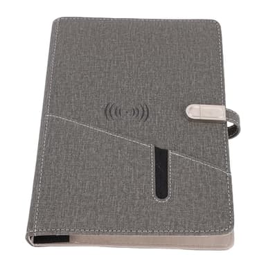 Fockety Carnet intelligent professionnel, 160 pages, avec lampe et enregistrement audio, chargeur sans fil 15 W, agenda intelligent remplissable pour les travaux scolaires