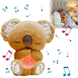 Peluche Qui Respire, Koala Anti Stress-Soulage Le Sommeil, Cadeau Sonore pour Bébé, Peluche