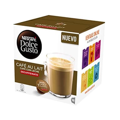 Dolce Gusto Lot de 16 capsules de café au lait décaféiné