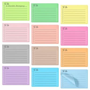 600 feuilles de notes autocollantes – 10 x 7 cm – Bloc de listes de choses à faire, notes autocollantes, peut être utilisé comme fournitures scolaires pour la classe ou comme article de bureau.