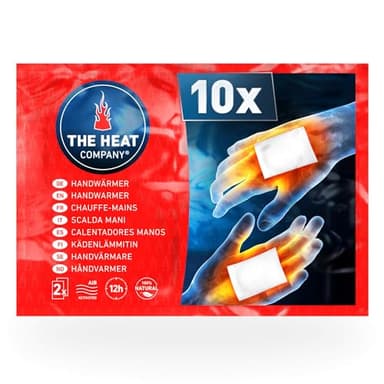 THE HEAT COMPANY Chauffe-Mains - Extra Chaud - Chaufferettes Mains - 12 Heures de Chaleur - Chaleur immédiate - autochauffante - purement Naturel - 10 Paires
