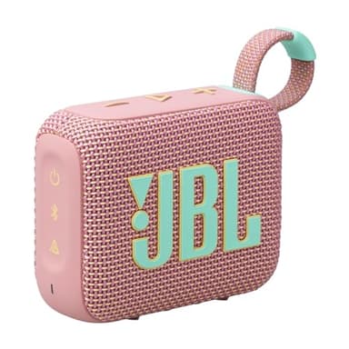 JBL GO 4, Enceinte Bluetooth ultra-portable, son JBL Pro, basses percutantes, 7 heures d'autonomie, fonction Playtime Boost, résistante à l'eau et à la poussière IP67, rose