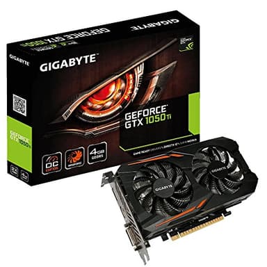Gigabyte GeForce GTX 1050 Ti Windforce OC Edition 4G Carte Graphique GV-N105TOC-4GD Noir