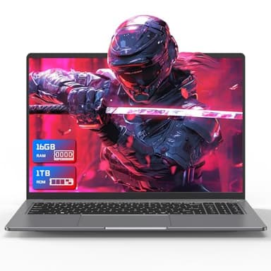 Ordinateur Portable 16Go RAM DDR5 1TB SSD PC Portable 16'' 2.5K Laptop 120Hz AMD Ryzen 7840HS Processeur(UP to 5.1Ghz) Gamer Computer avec Bluetooth 5.2 WiFi6 USB 3.1 PD3.0(Film de Clavier Inclus)