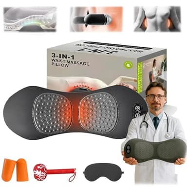 2026 Nouveau 3 En 1, Masseur Lombaire Et Sciatique, 3 En 1 Thérapie Du Dos, Massages Vibrants À Courbure Dorée À 135°, Allongée Et Élargie, Pour La Nuque, Les Épaules Et Le Dos (Noir)