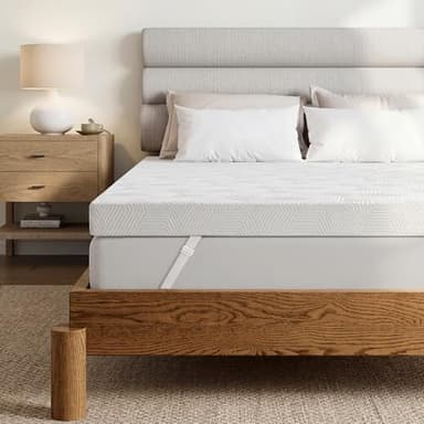 Autsel 140x190cm Surmatelas en Mousse à Mémoire de Forme et en Gel Refroidissant Matelas avec Housse Amovible - Épaisseur de 7.5cm