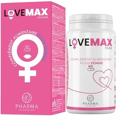 LOVEMAX Complément sexuel femme pour le désir féminin - Ashwagandha KSM-66, Maca - 60 Capsules Bien-être femme et libido boost - Aphrodisiaque puissant effet immédiat
