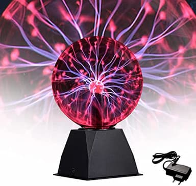 Comely Lumière de Boule de Plasma, Lampe Magique à Sphère d'Ion Sensible au Toucher, 5 Pouces pour Salon, Chambre, Bar et Décoration de Fête