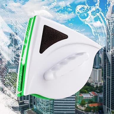 Podazz Nettoyeur de fenêtre magnétique pour Double vitrage de 20 à 30 mm, équipement Professionnel de Nettoyage de vitres avec poignée Ergonomique magnétique Solide - Vert