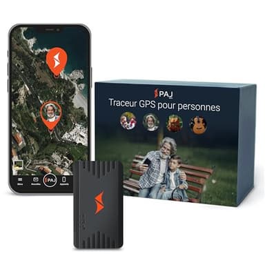 PAJ GPS People Finder 4G - Mini Traceur GPS pour Enfants et Personnes âgées - jusqu'à 5 Jours d'autonomie - Petit Traceur avec localisation en Temps réel, adapté à la démence, Notifications d'alarme