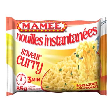 Mamee Oriental noodles, nouilles orientales assaisonnées au curry - Le sachet de 85g