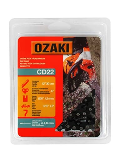 OZAKI - Chaîne Tronçonneuse .3/8" LP (Low Profile) - Jauge 1,3 mm (0,50") - Profil de Gouge Semi-Carré - 47 Entraîneurs