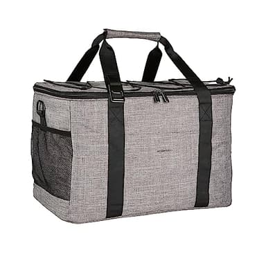 Amazon Basics Glacière isotherme pliable, étanche et légère, capacité 40L (50 canettes), Gris