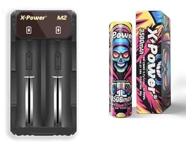 Pack Chargeur Accu M2 avec 1 Accu 18650 3500mAh - X Power