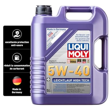 LIQUI MOLY Leichtlauf High Tech 5W-40, 5 L, Technologie de synthèse Huile motrice, SKU: 2328