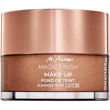 M. Asam MAGIC FINISH Summer Teint Spf 30 Fond Mousse (30ml), une Base Maquillage 4-En-1 : Primer, Make Up, Poudre & Anti-Cernes, Naturel & Léger pour Tout Type de Peau, Végétalien