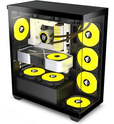FOIFKIN F3 Boitier PC - Ventilateur pré-installé 3 PWM ARGB - Boîtier PC de Jeu ATX pour Tour Moyenne - Type C (Noir, F3)
