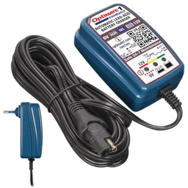 Optimate 1 VoltMatic Chargeur et Mainteneur de Batterie 6V/12V – Chargeur et Mainteneur Automatique à 4 Étapes (0,6A) – pour Batteries au Plomb 6V & 12V (STD, AGM, Gel) – Intelligent et Sûr