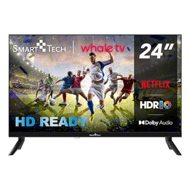 Smart Tech TV LED HD 24" (60 cm) Smart TV Whale OS-24HH01V- Molotov, Netflix, Prime Video, Disney+ 3xHDMI - 2xUSB -Dolby Digital+