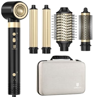 [Double Tension] Airstyler 6 en 1, Sèche Cheveux avec Brosse Soufflante, Fer à Friser Auto, Lisseur Air, Brosse Cheveux Bouclés, pour un coiffage polyvalent, 500M Ionique Négatif Nourrit les cheveux