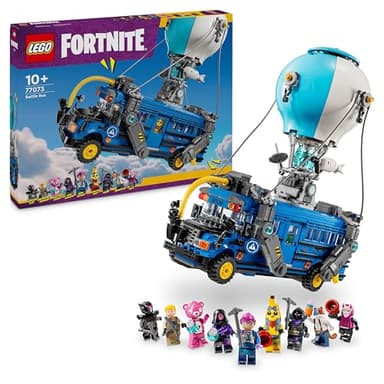 LEGO Fortnite Bus de Combat - Jouet de Construction & Décoration - Véhicule de Jeu Vidéo avec 9 Minifigurines de Personnages & Accessoires - Cadeau pour Gamer, Garçon ou Fille dès 10 Ans 77073