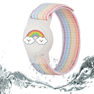 Dingfeiyu Bracelet Enfant pour Airtag Étanche, Étui de Protection for Airtags, Anti-Rayures GPS Bracelet Airtag pour Enfants ou Adultes