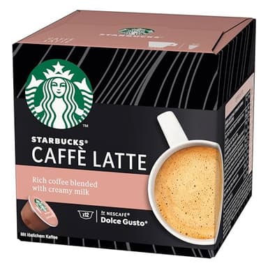 Starbucks Caffè Latte by NESCAFÉ Dolce Gusto, Café au Lait, 12 Capsules