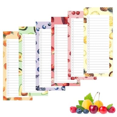 Magnetisches Notizbuch, Bloc-Notes Magnétiques,6 Packs Blocs-Notes Avec Aimant,Bloc-Liste D’Épicerie Magnétique,Listes Courses Magnétiques,Feuilles Détachables Magnétiques