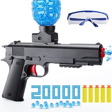 Gel Gun Blaster, Pistolet a Bille Automatique avec 30 000 Munitions, M1911 Pistolet Jouet Électrique Activités de Plein Air Jeu d'équipe de Tir pour 12+ Adultes Adolescents