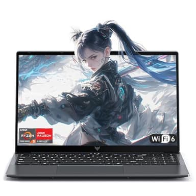 Tivique Ordinateur Portable 15,6" FHD 1920x1080 Ryzen 5 7430U Processor up to4,3GHz pc Portable Gamer 16Go RAM DDR4*2,512Go M.2 SSD PC Portables,BT5.0,USB3.2,HDMI,Type-C, Batterie 54,7 Wh, WiFi 6.0