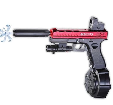 Gel Gun Blaster, Pistolet a Bille Automatique avec 30000 Munitions, Pistolet Jouet Électrique Activités de Plein Air Jeu d'équipe de Tir pour 12+ Adultes Adolescents-Rouge