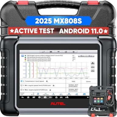 Autel MaxiCheck MX808S Valise Diagnostic Auto: 2025 Bidirectionnel comme MK808S MK808BT Pro MK808K-BT, Fonction comme MK900 MX900, 28+ Service, Test Actif, Scanen All Systeme, Injektor Codierung, OS11