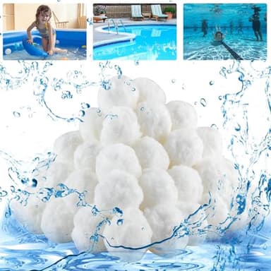 Beihre Balles Filtrantes, 1300 Pompe Piscine Balle Filtrante Peut Remplacer 46kg Filtre a Sable Piscine Sable Filtrant Convient aux systèmes de Filtration pour Piscine