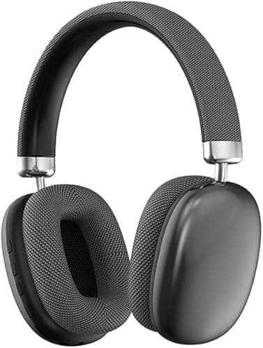 jaslnisy Écouteurs sans Fil sur l'oreille, écouteurs Bluetooth 5.3 avec réduction du Bruit avec Microphones, Audio Haute résolution, Temps de Lecture de 48 Heures, Pliable, Coussinets Souples