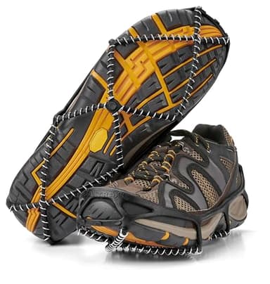 Yaktrax Crampons de Randonnée pour la Glace & la Neige, Crampons Antidérapantes, Tour de Chaussure Élastique En Caoutchouc et En Acier, Bobines de 1.2mm, Pour marcher sur la Glace & la Neige, Noir, Taille S