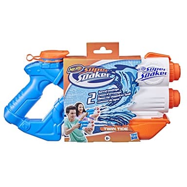 Nerf Super Soaker - Blaster à pompe Twin Tide - Blaster à Eau Puissant pour s'amuser, la pour la compétition et le Jeu de Rôle - Jeux d'Eau Enfant Idée Cadeaux pour Garçons et Filles dès 6 Ans