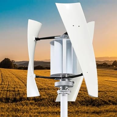 Kit de générateur d'éolienne 6000 W, 12 V, 24 V, 48 V, 220 V, kit de générateur d'éolienne à hélice verticale portable, kit de générateur d'éolienne à 3 pales avec contrôleur de charge pour camping-ca
