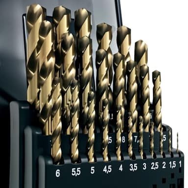 NORTOOLS Ensemble de forets au cobalt, 25 pièces (1,0 à 13,0 mm) HSS-G M35 Cobalt 5% DIN338 pour métaux, pour acier inoxydable, métaux durs, fonte avec boîtier de rangement