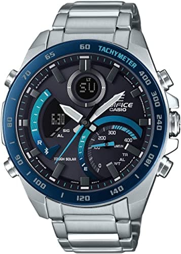 Casio Montre ECB-900DB-1BER - 51,5mm - Solaire - Bluetooth - Étanche 10 Bars