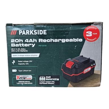 Batterie de 20 V Capacité 4AH Parkside pour équipement série X20VTeam PAP20A3 Grande capacité d'origine Uniquement pour X20Vteam