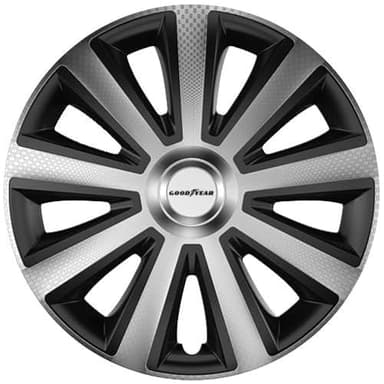 Goodyear Lot de 4 enjoliveurs pour Voiture « Memphis Carbon » Noir/argenté 40,64 cm
