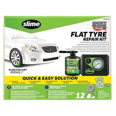 Slime 50138-51 Kit d’Urgence pour Réparation de Crevaison Smart Spair Plus pour Pneus de Voitures
