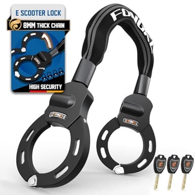 Antivol Trotinette Electrique, Cadenas Trotinette Electrique, Cadenas Velo 8mm Ultra Résistant, Portabilité Chaine Velo Antivol, Antivol Menotte pour Scooter, Moto Électrique, Vélos Électrique