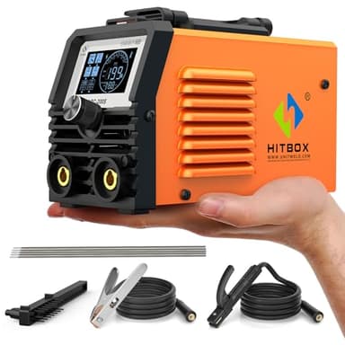 HITBOX Mini Poste à Souder Inverter 200A 2-en-1 MMA/Lift TIG - Compact avec Affichage LED - Hot Start, ARC Force - Pour Débutants et Travail à Domicile (ARC200S)